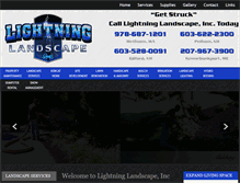 Tablet Screenshot of lightninglandscapeinc.com